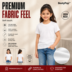 Girl’s Plain Round Neck T-Shirt