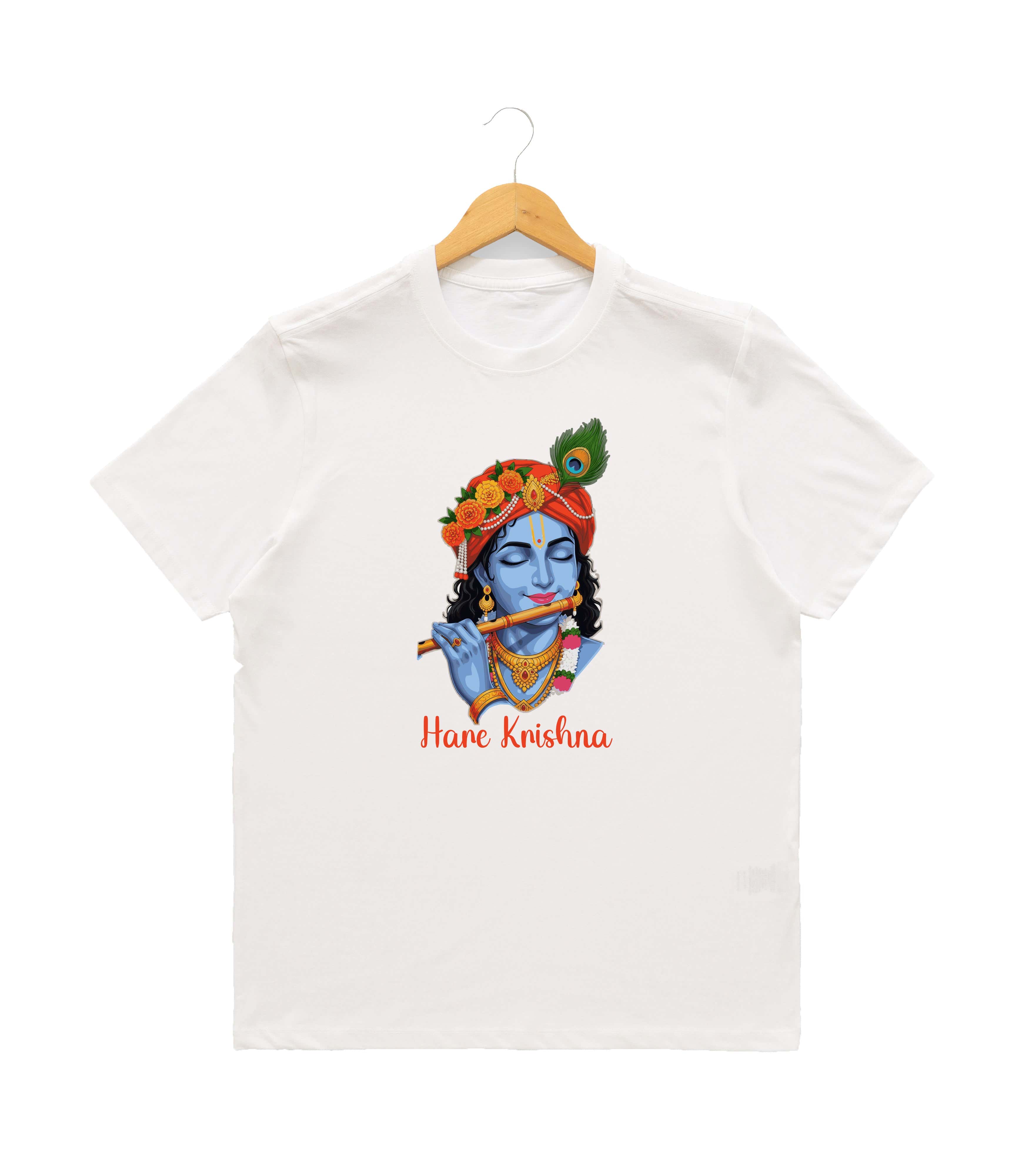 Women’s Graphic Print Round Neck T-Shirt- Krishna (170 GSM single jersey)
