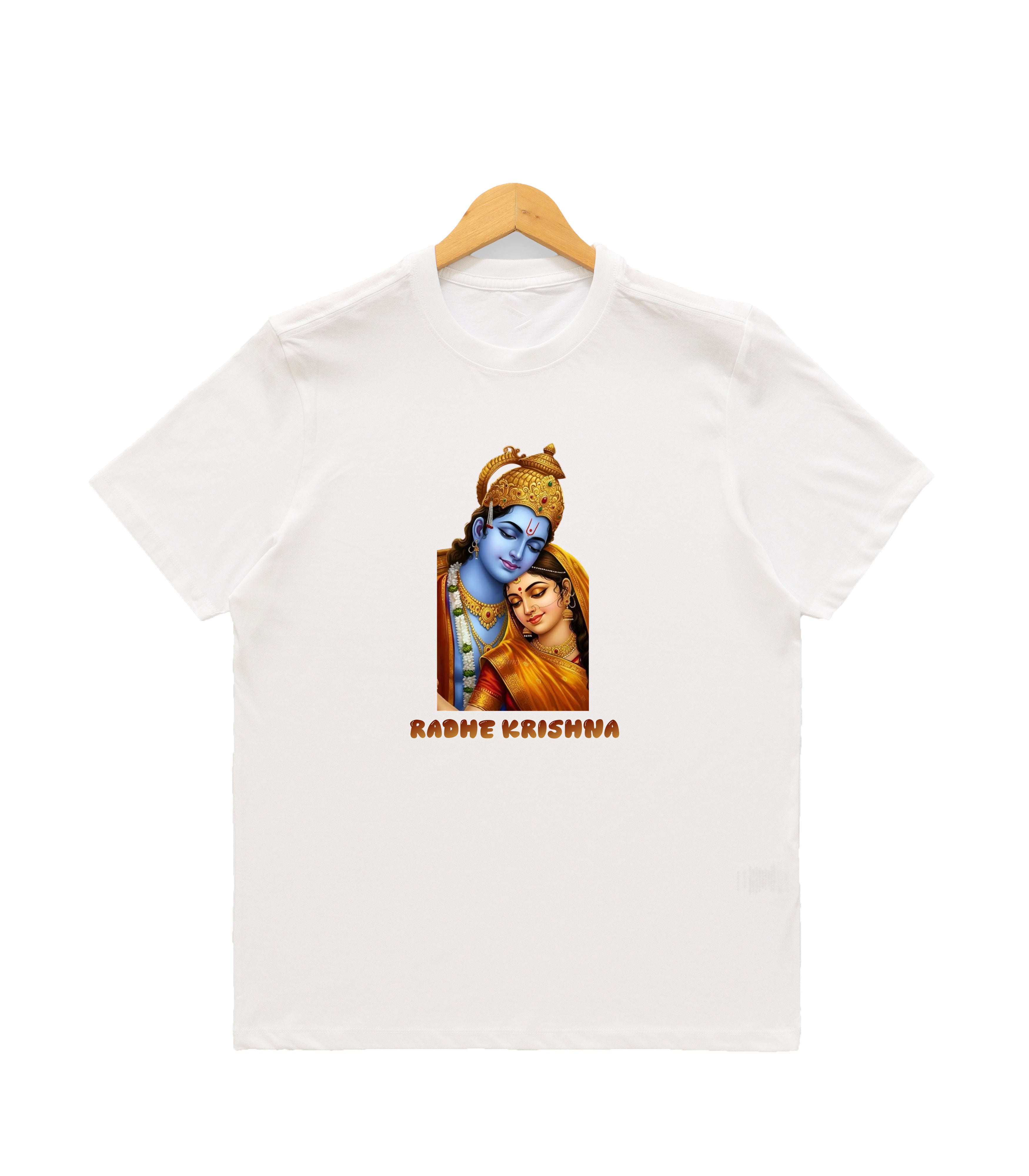 Women’s Graphic Print Round Neck T-Shirt- Krishna (170 GSM single jersey)