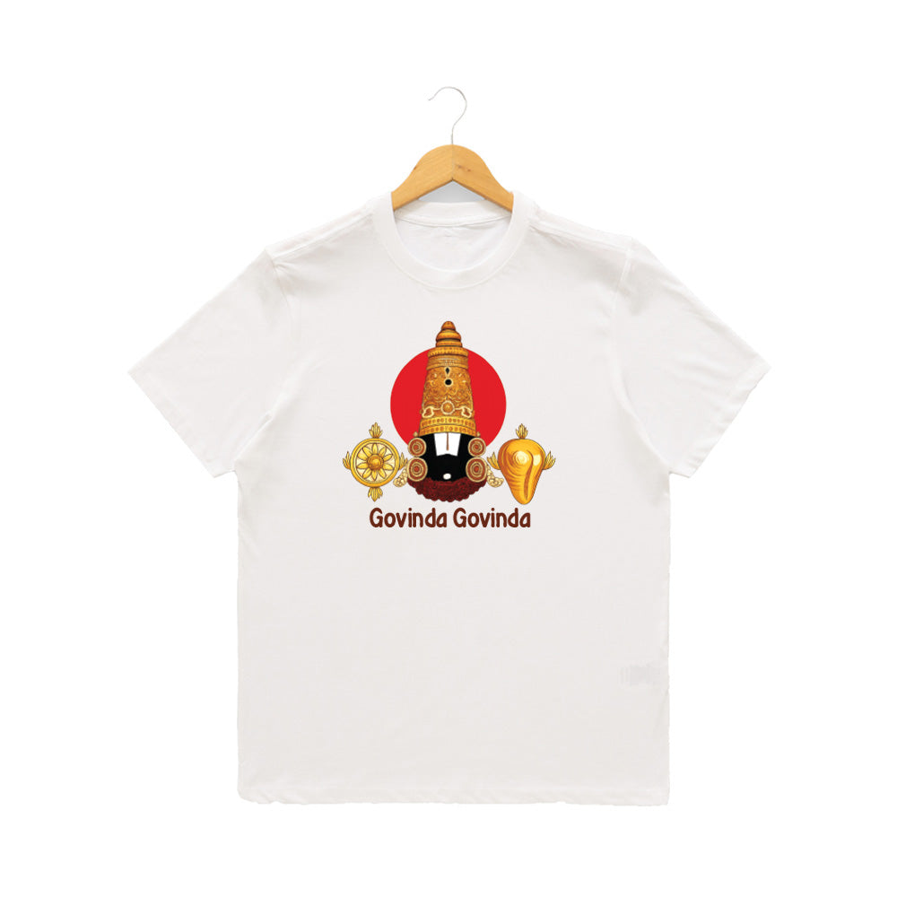Men’s Graphic Print Round Neck T-Shirt-Tirupathi Balaji (170 GSM single jersey)