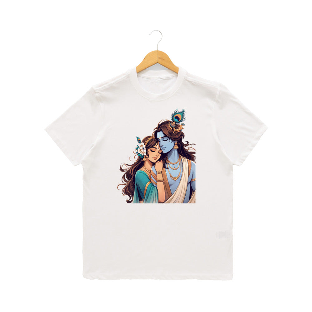 Women’s Graphic Print Round Neck T-Shirt- Krishna (170 GSM single jersey