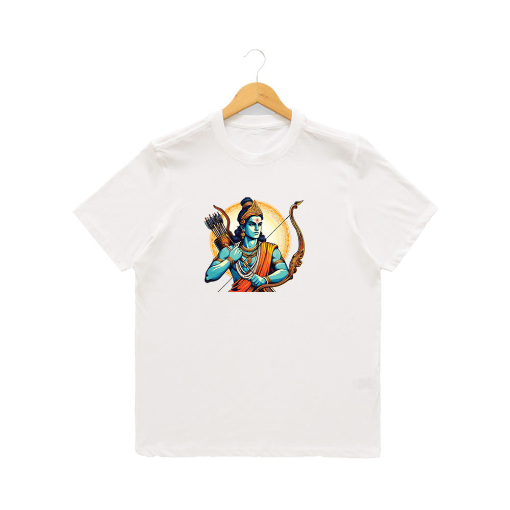 Women’s Graphic Print Round Neck T-Shirt- Jai Shree Ram (170 GSM single jersey)