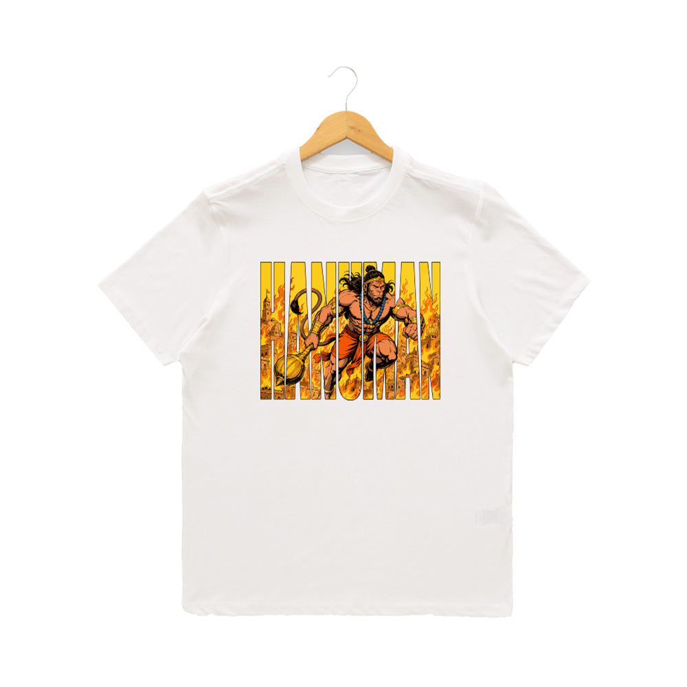 Women’s Graphic Print Round Neck T-Shirt- Hanuman(170 GSM single jersey)