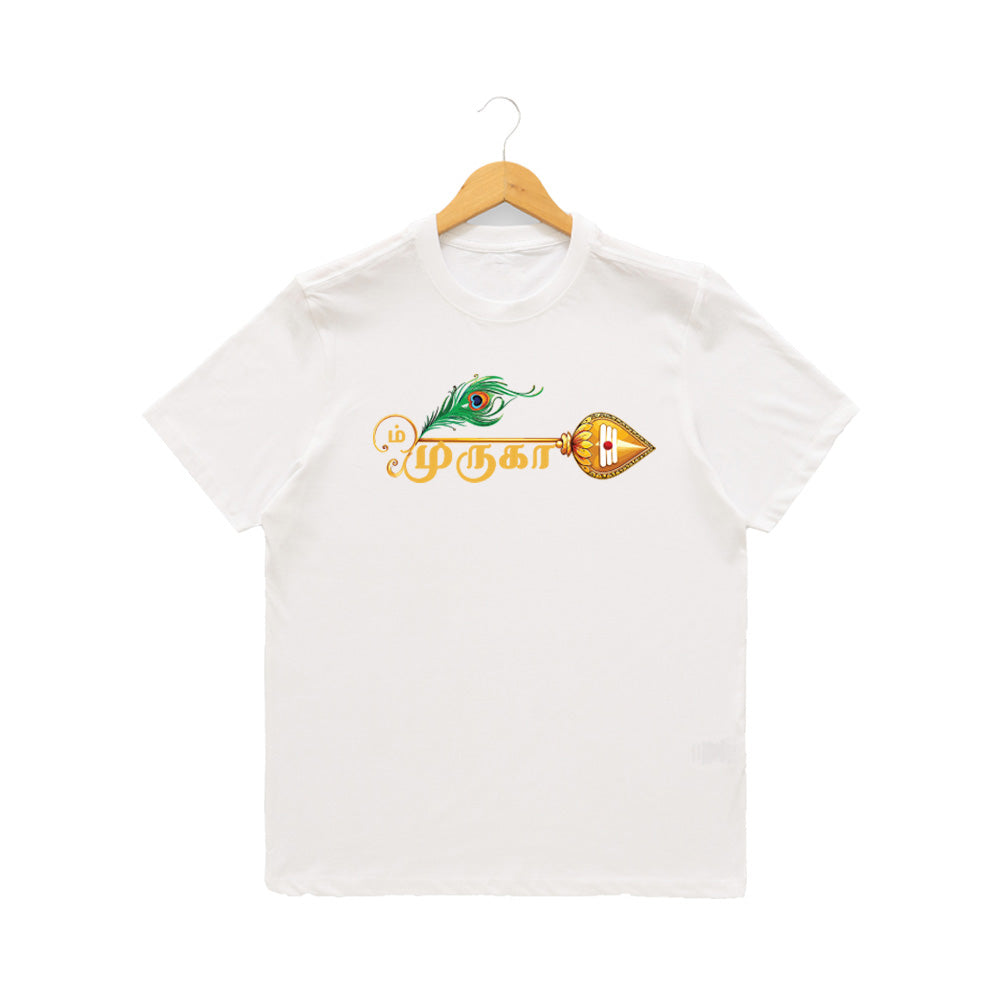 Women’s Graphic Print Round Neck T-Shirt- Murugan (170 GSM single jersey)