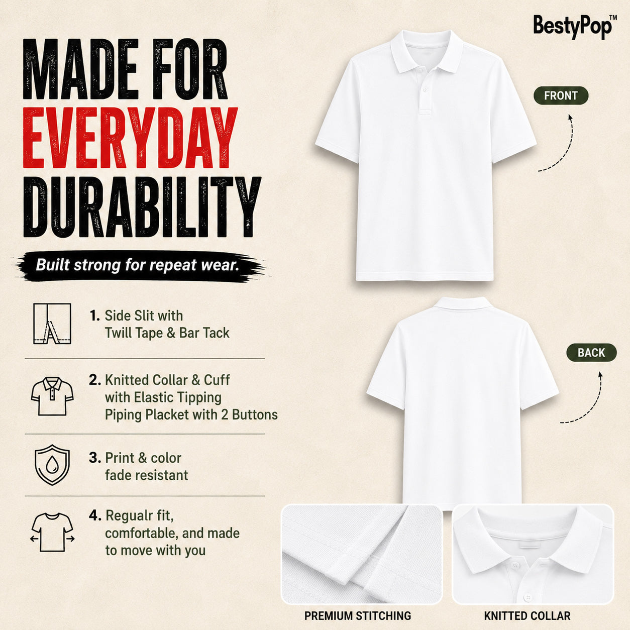 Men’s Plain Polo T-Shirt