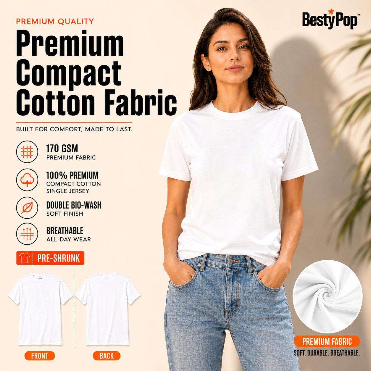 Women’s Plain Round Neck T-Shirt