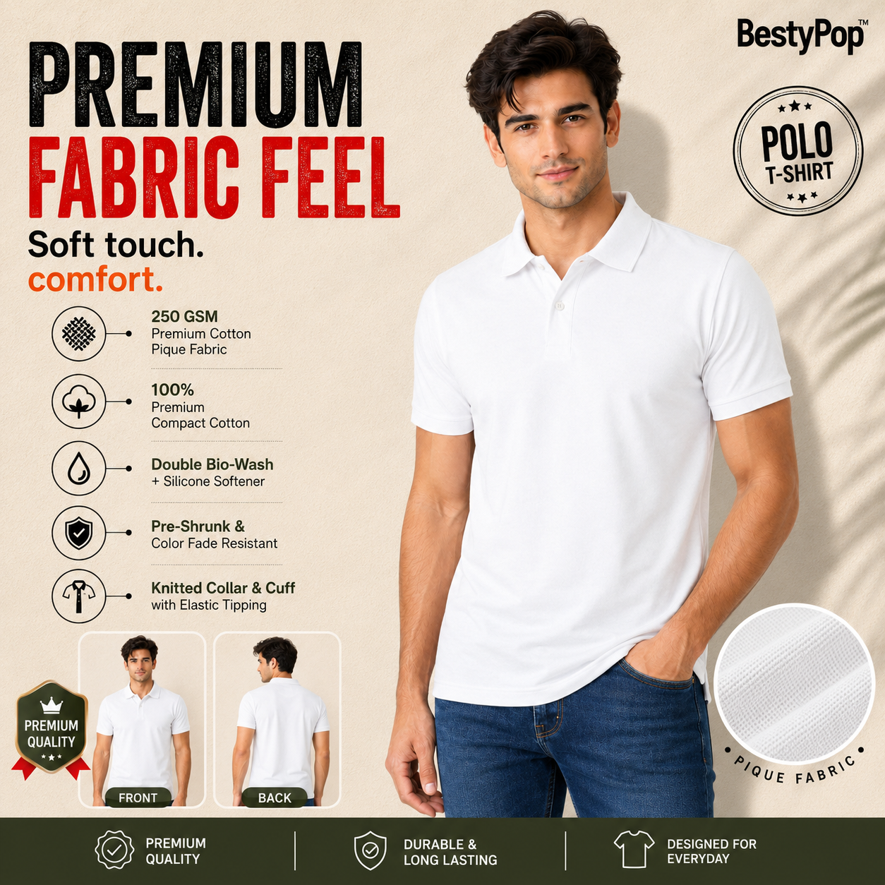 Men’s Plain Polo T-Shirt