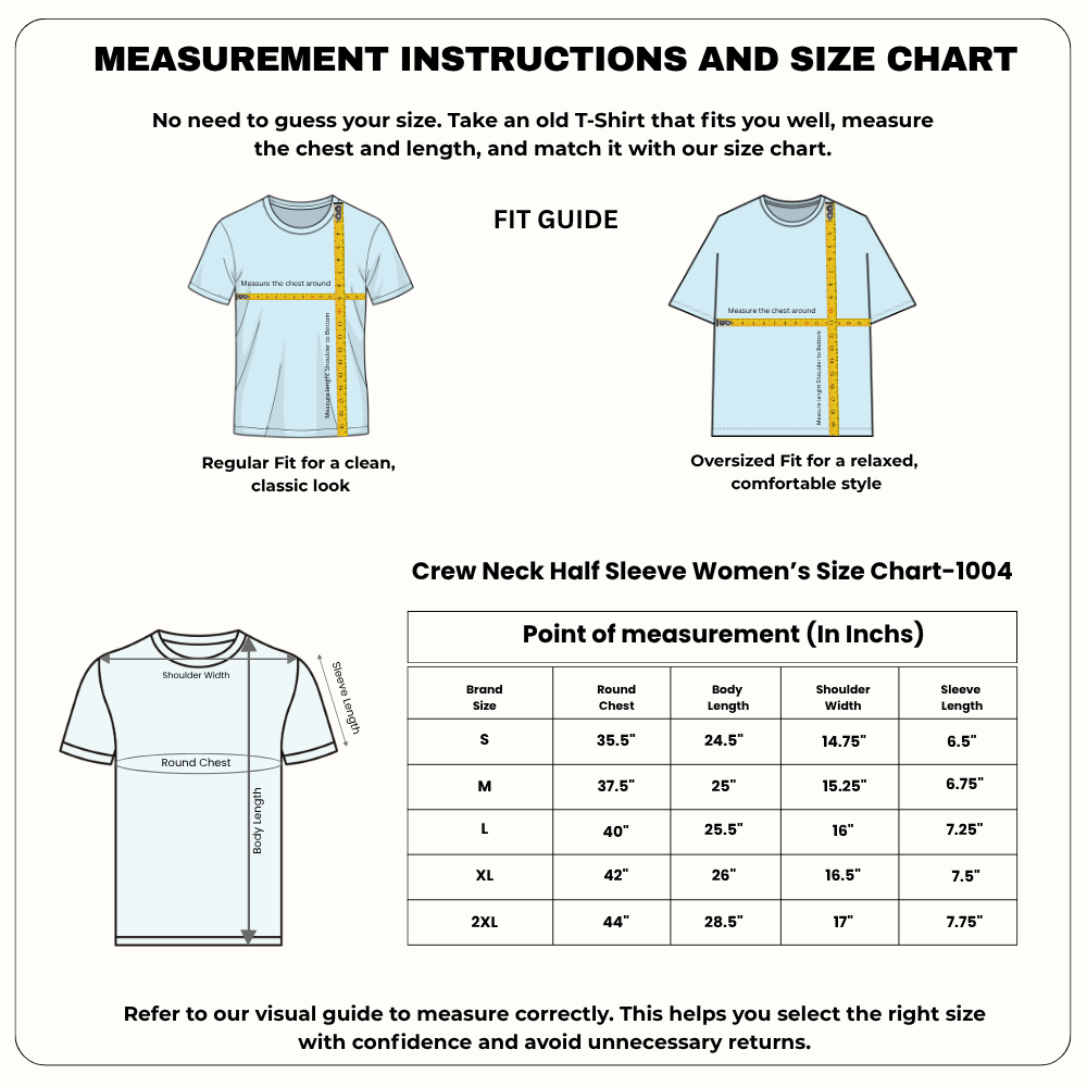 Women’s Graphic Print Round Neck T-Shirt- Murugan (170 GSM single jersey)