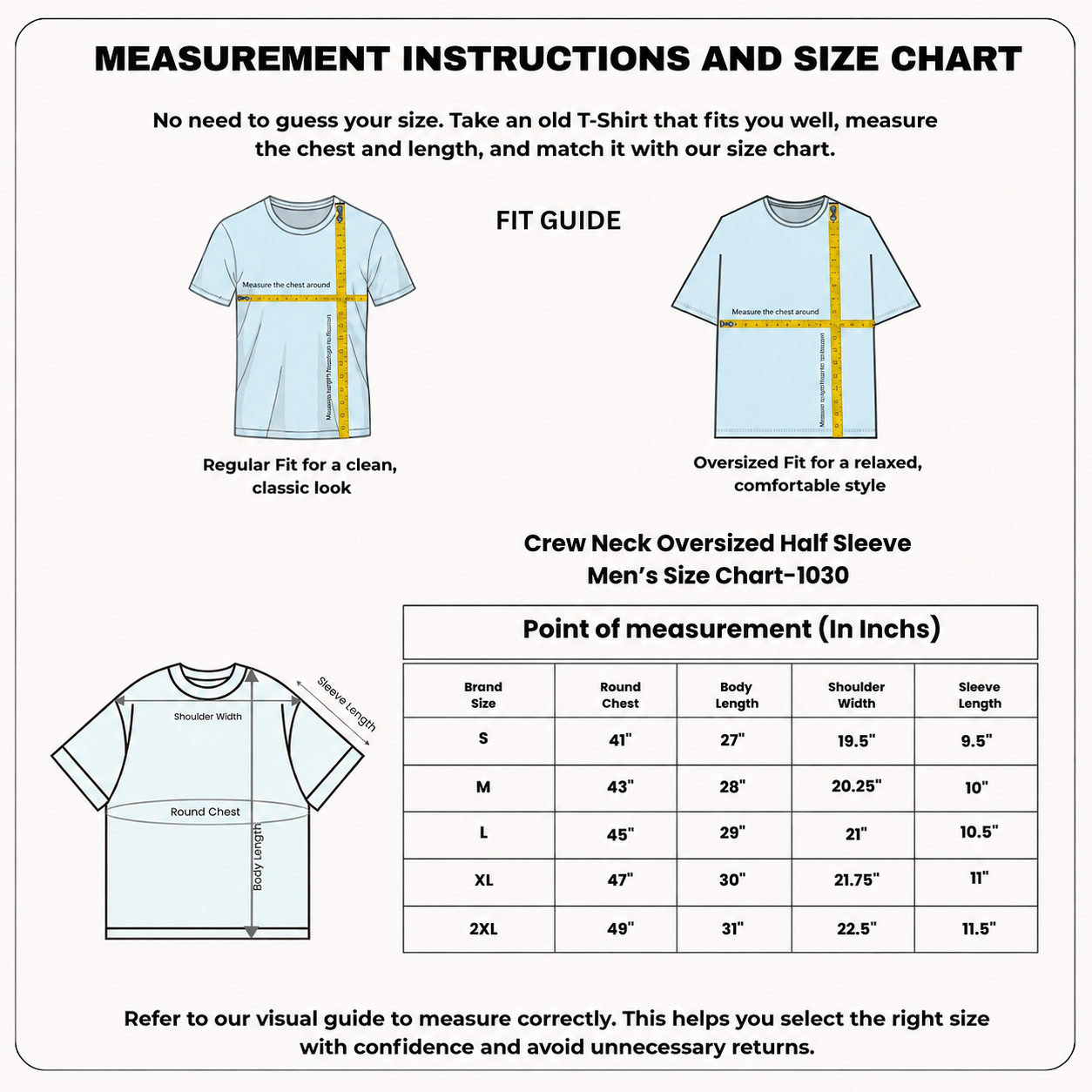 Men's Plain oversized t-shirt- 300 GSM Two play single jersey