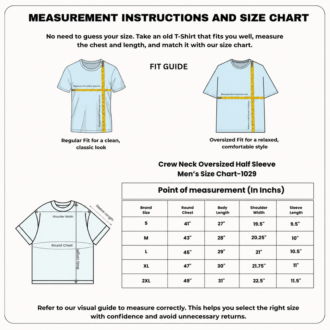 Men's Plain oversized t-shirt- 270 GSM French Terry